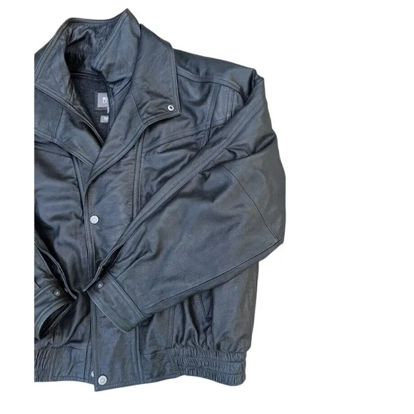 Wilsons‎ Leather Men's Black Leather Motorcycle Jacket XXL Insulated - Picture 9 of 12